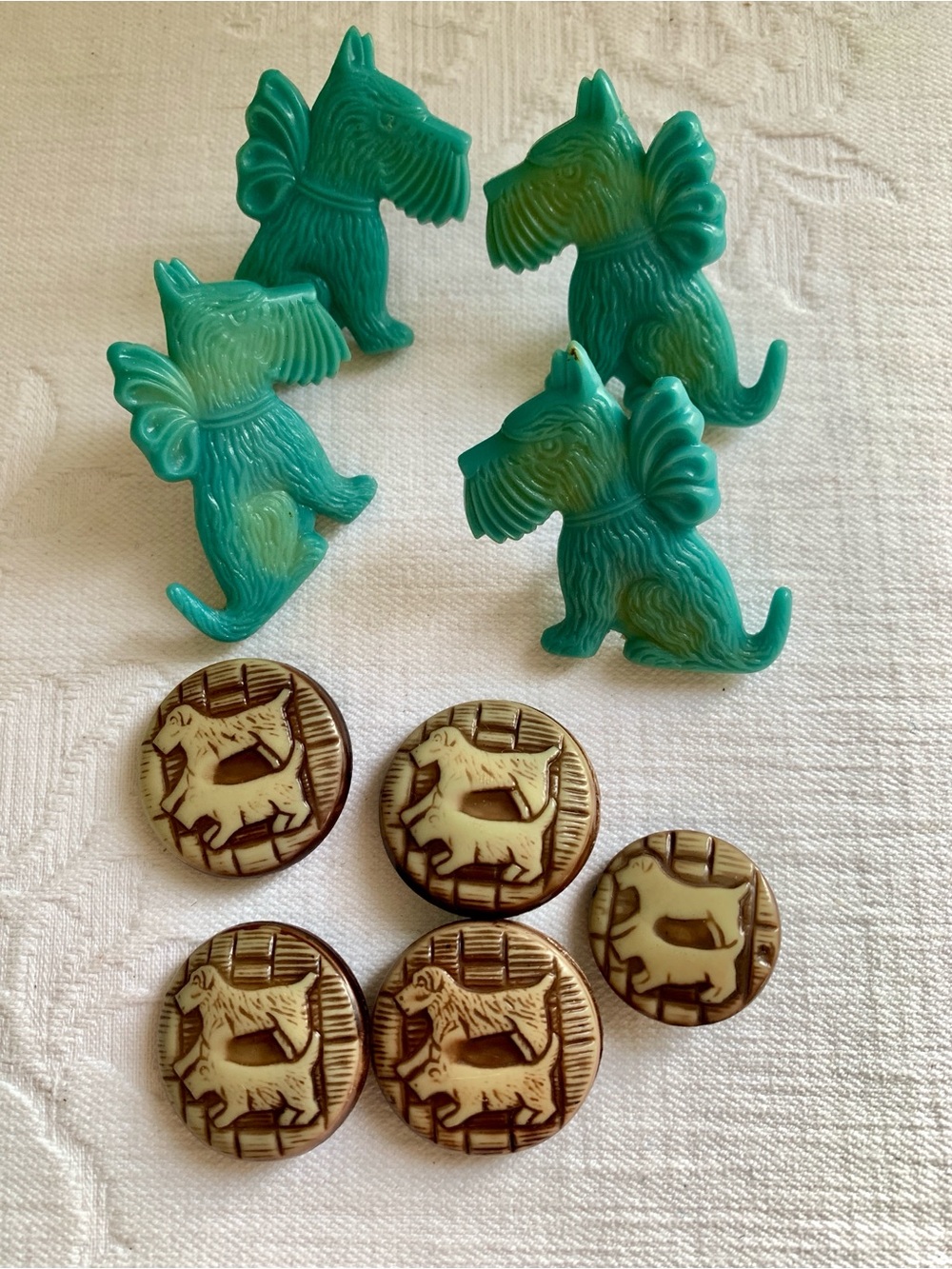 Vintage Scottie Dog Buttons And Snaps